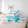 thumbnail image 6 of meiyoeat Watercolor Baseball Cream 7 Pieces Full Size Bedding Sets For Kids,Ball Ice Drip Full Size Bed in a Bag For Boys,Reversible, 6 of 7