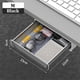 thumbnail image 1 of Caja de almacenamiento de oficina debajo del escritorio, cajón oculto, organizador transparente, soporte para suministros de escritorio, bandeja de almacenamiento para bolígrafos y notas, 1 of 5