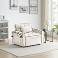 thumbnail image 2 of Versatile Foldable Sofa Bed in 3 Lengths with Adjustable Back and USB Port, Modern Sofa Velvet Pull-out Bed with Removable  Ashtray and Swivel Phone Stand,cup Holder,side Pocket, Three Colors, 2 of 9