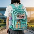 thumbnail image 2 of Clear Backpack for School, Transparent Student Bookbag with Padded Straps, 2 of 4
