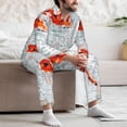 thumbnail image 7 of Sikiie Koi Fish Corals,Spring Summer Mens Pajama Set, Soft Warm Long Sleeve Sleepwear, Cozy Button-Down Pjs for Men-Medium, 7 of 7