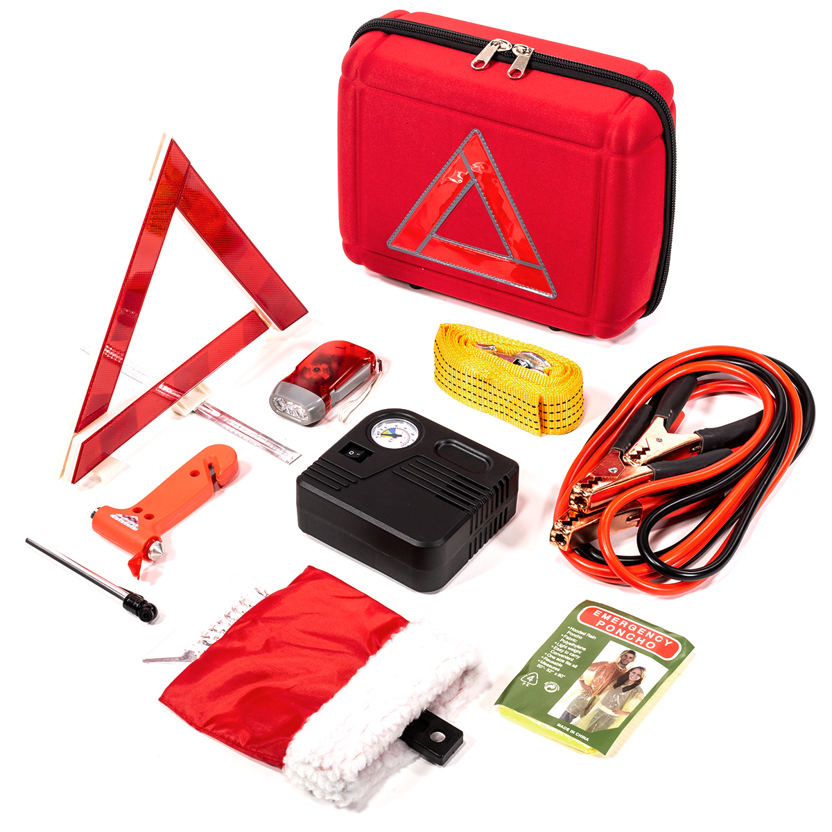 Safety Kits Safety Interior Accessories EVERLIT Car Emergency Kit Tow Strap Roadside Assistance