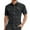 Black, variant on Men's Muscle Fit Dress Shirts Casual Slim Fit Shirts Short Sleeve Button-Down Solid Color Business Formal Shirts with Pockets
