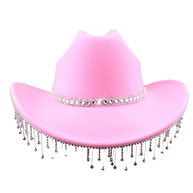 Bridal Cowgirl Hat for Women Rhinestone Cowboy Hat Unique  display picture 2