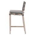 thumbnail image 3 of Pemberly Row 28" Woven Rope Teak Outdoor Counter Stool in Gray, 3 of 8