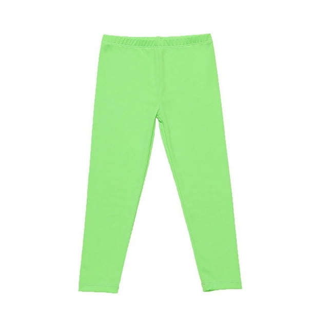 Odeerbi 3-12 Años Niñas Leggings Calcetines Elásticos Pantalones Suavidad Cómoda Calcetines Respirables