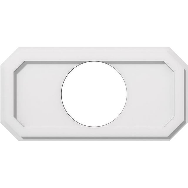 Ekena Millwork CMP20X10ED-07000 7 in. ID x 7 in. Rectangle Émeraude Architectural Grade Médaillon de Plafond Contemporain PVC