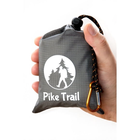 Pike Trail Manta de playa de bolsillo (60 x 56 pulgadas) – Manta de picnic ligera a prueba de arena, manta compacta para exteriores, manta de bolsillo impermeable para senderismo, camping, picnics, vi