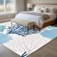 thumbnail image 6 of Navy Blue Coastal Washable Rug 5x7 Area Rug for Living Room Bedroom Non Slip Indoor Floor Rectangle Carpet Soft Low Pile Large Turquoise Coral Ocean Modern Sea Entryway Rugs for Dining Room Office, 6 of 9