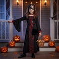 thumbnail image 5 of Vampire Costume, Draculaura Costume, Medieval Dress Costume, Womens Halloween Vampire Costume Medieval Gothic Dress Set for Cosplay Party Carnival Dress Up and Themed Holiday Gathering, 5 of 9