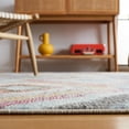 thumbnail image 4 of SAFAVIEH Phoenix Benson Geometric Area Rug, Blue/Red, 6'7" x 6'7" Round, 4 of 8