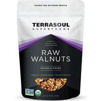 Terrasoul Superfoods Raw Organic Walnuts, 1 Lb Chandler Variety | Fresh | Light Color