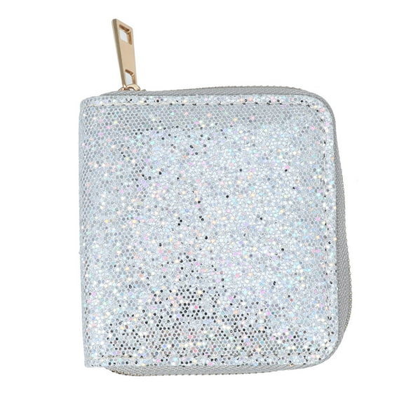 WHAMVOX Zipper Coin Purse Small Glittery Purses for Women Size
