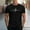 Black, variant on Men's Casual Summer Short Sleeve T-Shirts Gradient Crew Neck Tee Tops Lightweight Cotton Print T Shirt