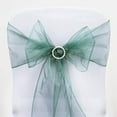 thumbnail image 5 of Efavormart 5 Pack | Hunter Emerald Green Sheer Organza Chair Sashes, 5 of 5