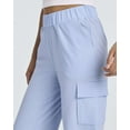 thumbnail image 4 of 3 Pack:Women's Woven Cargo Capri Jogger Pants Tactical Hiking 5 Pockets Water Resistant Quick Dry Active Pockets Drawstring, 4 of 7