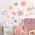 thumbnail image 2 of Konghyp Colorful Daisy Floral Background Wall Stickers – Self-Adhesive Decorations for a Warm Bedroom Atmosphere, Perfect for Easy Home Makeovers and Personalizing Your Space, 2 of 5