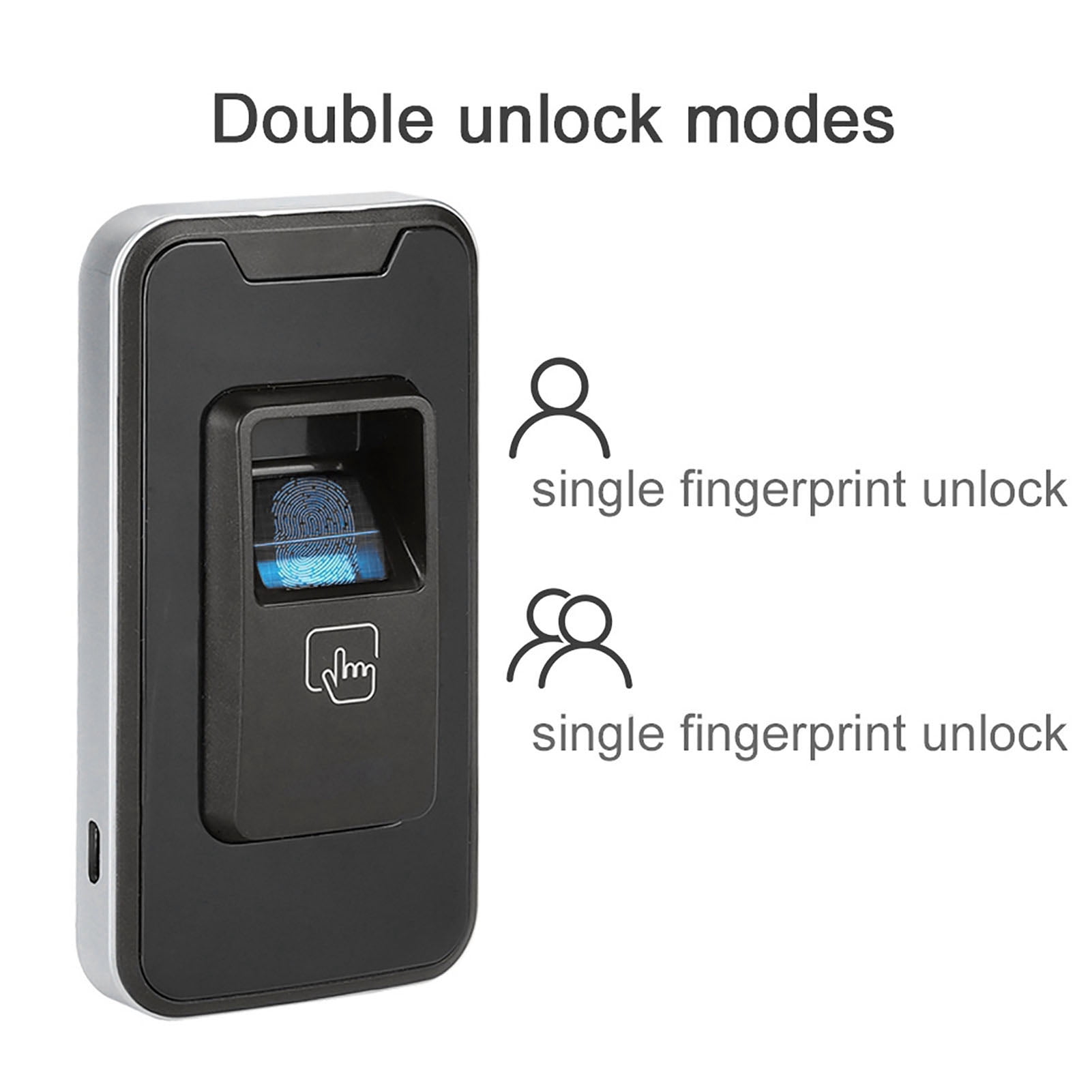 YAHHU Intelligent Keyless Biometric Fingerprint Lock For Shoe Cabinet Office Desk Wooden Drawer Secure Smart Home Entry Protection System (15 cm / 5.91 inches)