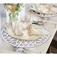 thumbnail image 4 of Wood Placemats Carved Trivet Set of 2 for Fall Autumn Thanksgiving Dining Coffee Table Scratch Heat Stain Resistant Kitchen Decor Indoor Outdoor Durable Tablemats - White, 4 of 7