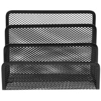 Triangle Magazine Rack IBASETOY Black Metal File Folder Rack Desk Organizer for Office Home ...