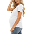 thumbnail image 4 of JWshufel Pregnancy Casual Tops for Women Maternity Short Sleeve Breathable Lightweight Shirts Tee Workout Athletic Wear, 4 of 6