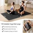 thumbnail image 2 of YR Tapete de Yoga Plegable, Tapetes de Ejercicio Plegables Grandes y Gruesas para Viajes, Gimnasio en Casa, Fitness, TPE 10 Mm Negro, 2 of 9