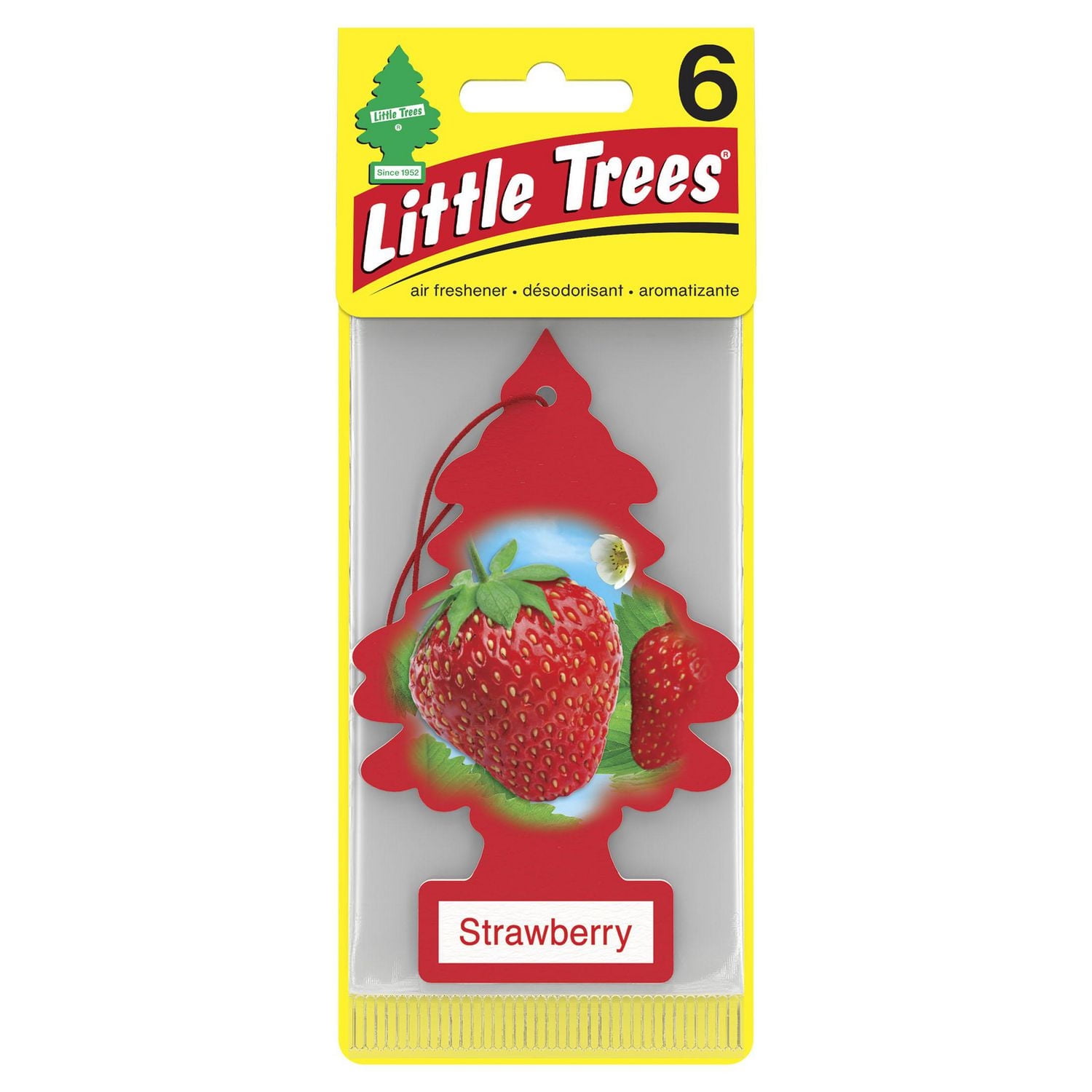 LITTLE TREES air freshener Strawberry 6-Pack