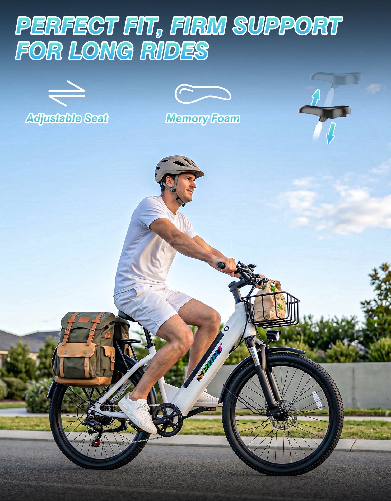 AZHAR Electric Commuter Bike for Adults,1500W ,48V10.4AH 26\" Electric Mountain Bike with 7 Speed Gears UL2849