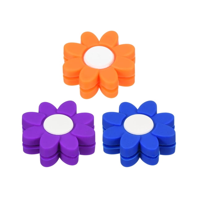 Unique Bargains Tennis Racket Dampeners, 3Pcs Silicone Vibration Dampeners, Purple, Orange, Blue