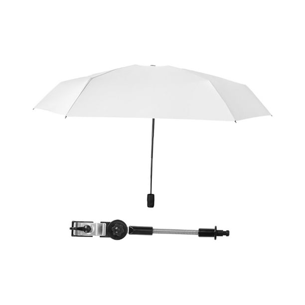 Sombrilla de playa, cochecito, sombrilla para carrito de golf con abrazadera, sombrilla universal Beige