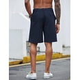 thumbnail image 3 of COOFANDY Men' Casual Linen Shorts 8 Inch Inseam Elastic Waist Lightweight Summer Beach Shorts, 3 of 6