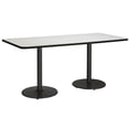 thumbnail image 2 of KFI Studios Mode 3.5' x 8' Dining Table, Crisp Linen, Black Base, 2 of 3