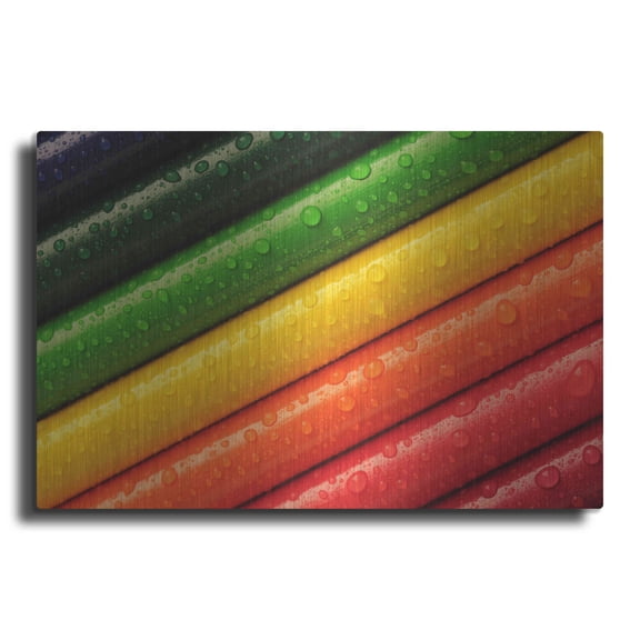 Luxe Metal Art 'Pencil Rainbow' by Luxe Portfolio, Metal Wall Art, 16"x12"