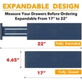 thumbnail image 3 of SpaceAid Bamboo Dresser Drawer Dividers 6 Pack, 4.65“ High Adjustable 17“-22” Drawer Organizers for Clothing, Blue, 3 of 7