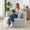 Light Grey, variant on Kosynda 45" Oversized Round Chaise Longue Chair Indoor with Cushioned Backrest, Modern Cloud Couch Circle Chair with Deep Seat for Living Room, Blue