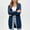 Dark Blue women cable knit cardigan a1, variant on Women Long Cable Knit Cardigan Hooded Open Front Sweater Plus Size Casual Solid Boho Fall Winter Coat, Dark Blue L