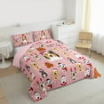 thumbnail image 3 of Feelyou Pink Cartoon Dog Bedding Comforter Set for Teen, Cute Christmas Animal Twin Comforter Sets, Santa Claus Hat Reversible Bedding Set, Breathable Home Decor, 2-Piece, 3 of 8