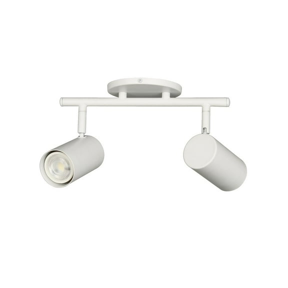 Dainolite 2 Light Track Light in Matte White