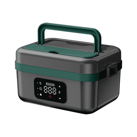 Electric Heated Lunch Box, 304 SS Container, Rechargeable, Cordless