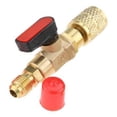 thumbnail image 2 of Adaptador de válvula de bola recta de refrigerante mho SAE de 1/4 "válvula de cierre para carga Cola Válvula de bola de refrigerante, 2 of 4