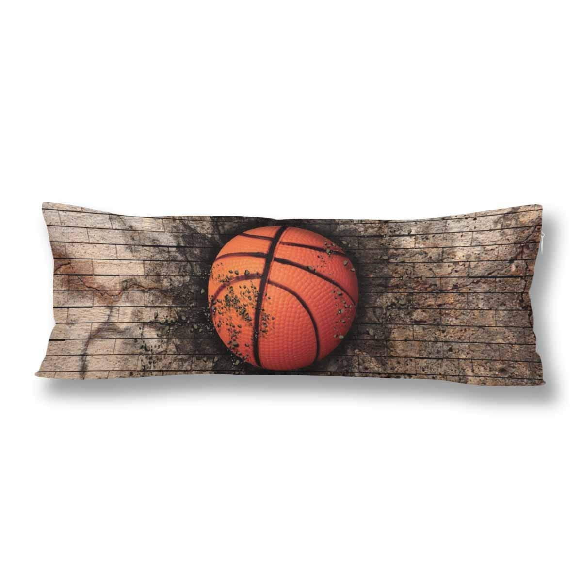GCKG Sport Basketball Brick Wall Body Pillow Covers Pillowcase 20x60