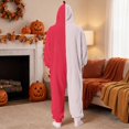 thumbnail image 6 of Basysin Halloween Pajamas Split Color Hooded Onesie Pajamas Soft Unisex Long Sleeve Jumpsuit Comfortable Cosplay Costume For Men And Women Halloween Costume Sleepwear, 6 of 8