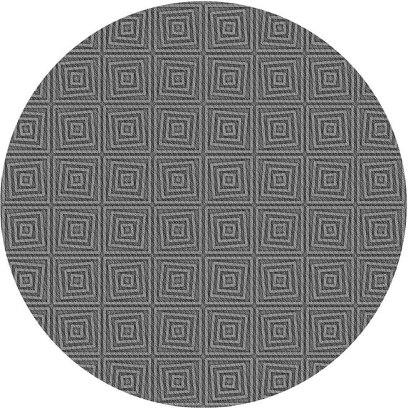 Ahgly Company Machine Washable Indoor Round Transitional Gray Wolf Gray Area Rugs, 6' Round
