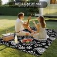 thumbnail image 4 of Black Paisley Outdoor Rug for Patio/Deck/Porch, Non-Slip Large Area Rug 5 x 8 Ft, Ethnic Vintage Floral Botanical Abstract Indoor Outdoor Rugs Washable Area Rugs, Reversible Camping Rug Carpet Runner, 4 of 8