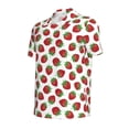thumbnail image 2 of Balery Hand Drawn Strawberry Printed Men’s Short Sleeve Polo Shirt, Midweight Men's Shirt,Golf Polo shirts -X-Large, 2 of 9