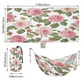 thumbnail image 3 of Wobogo Light Pink Rose Camping Hammocks 330 lb Capacity with Tree Straps and Hanging Pockets for Outside Hiking Beach Backpack Travel, 3 of 8