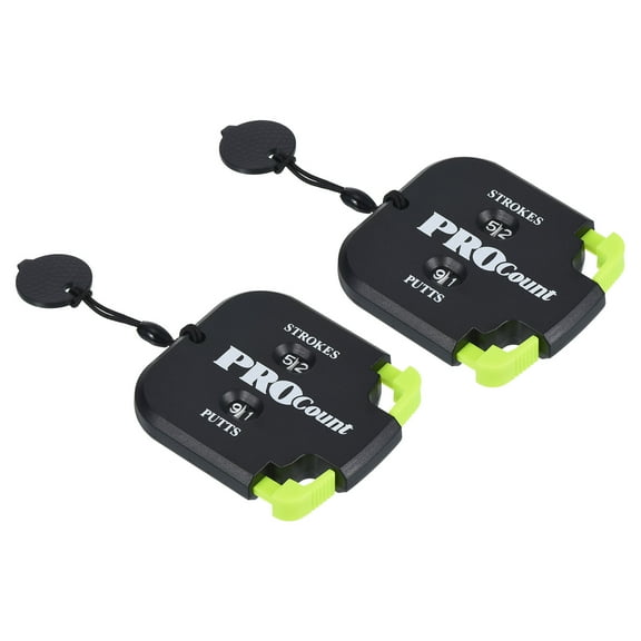 Golf Score Counter 2 Digits Scoring Keeper Mini Golf Shot Stroke Counter, Black Green, 2 Pack