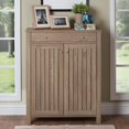 thumbnail image 5 of Furniture of America Tabitha 1-Drawer Shoe Cabinet, Light Oak, 5 of 9