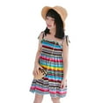 thumbnail image 4 of Girl's Beach Dress Floral Print Sleeveless Summer Beach Casual Sundress Mini Dresses, 4 of 10