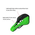 thumbnail image 4 of Naiovety Asiento de sillín de bicicleta de carretera Diseño hueco Asiento de cojín de cuero de PU transpirable Accesorio de ciclismo de carretera Ciclismo verde negro Naiovety OD000144-03B, 4 of 6